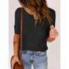 Coolmee Womens Summer Sweater Casual Short Sleeve Pullover Tops Crewneck Lightweight Shirts Ribbed Knit Dressy Blouse - 2 of 4