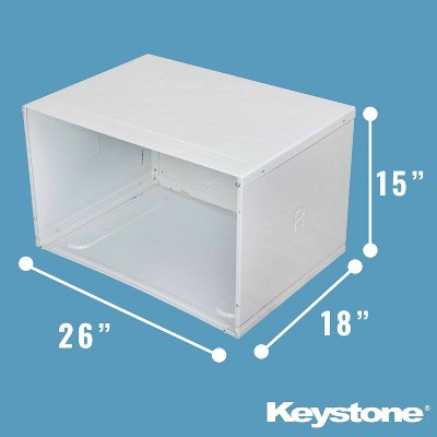 Keystone 26" White Metal Wall Sleeve for Air Conditioners