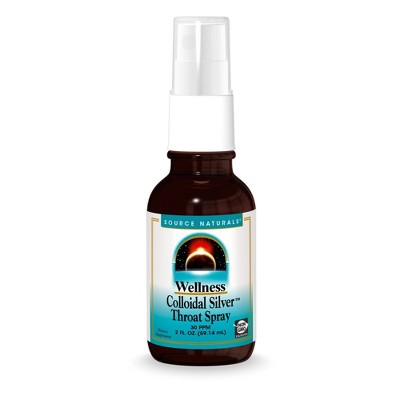 Wellness Colloidal Silver 30 ppm Throat Spray by Source Naturals, Inc.  -  2 oz Spray