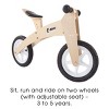 Toy Time Kids' 3-in-1 Convertible Ride-On Balance Bike - Natural Wood - 4 of 4