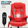 QingMoon 6 Point Vibrating Massage Office Chair with Heat, Velvet High with Reclining Backrest, Padded Armrests and Remote - 2 of 4
