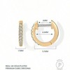 14K Gold Plated Cubic Zirconia Cuff Earrings Huggie Stud - 3 of 4