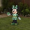 Gemmy Airblown Inflatable St. Patrick's Day Minnie Mouse, 3.5 ft Tall, Green - 2 of 4