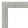 41" x 29" Non-Beveled Glam Linen Gray Wall Mirror - Amanti Art: Modern Rectangle, Includes Mounting Hardware - image 3 of 4