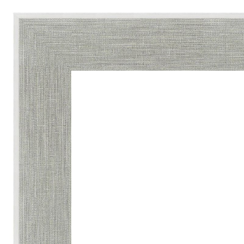 33&#34; x 27&#34; Non-Beveled Glam Linen Gray Wall Mirror - Amanti Art, 3 of 9