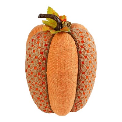 Northlight Autumn Harvest Tall Textured Thanksgiving Pumpkin - 10.5" - Orange