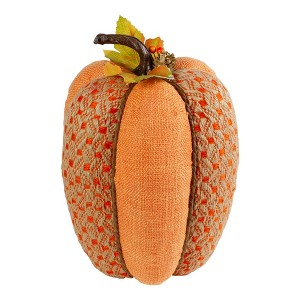 Northlight Autumn Harvest Tall Textured Thanksgiving Pumpkin - 10.5" - Orange - 1 of 4