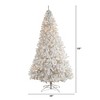 Nearly Natural 10-ft White Artificial Christmas Tree with 2200 Bendable Branches and 800 LED Lights - 2 of 4