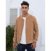 BLUEMING Mens Varsity Leather Jacket Vintage Lightweight Suede Bomber Softshell Flight Casual Jacket - 3 of 4