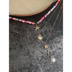 SOHI Women's Multicolour The Aruba Multi-Layer Necklace - 1 of 4