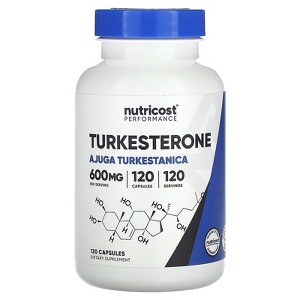 Nutricost Performance, Turkesterone, 600 mg, 120 Capsules - 1 of 2