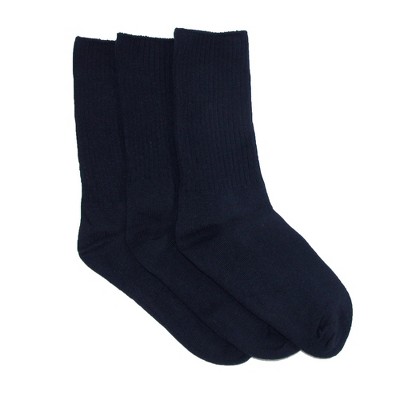 Jefferies Socks Kids' Cotton Seamless Toe Casual Crew Sock (Pack of 3)