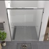 ORRD 56-60"x74" Double Sliding Shower Door, Clear Tempered Glass Bypass Enclosure with Aluminum Frame & Chrome Finish - 4 of 4