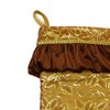 Northlight 19" Gold Sequined Floral Venetian Style Ruffle Cuff Christmas Stocking - image 3 of 3