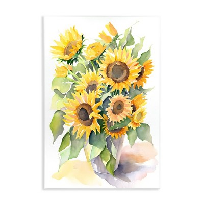 Stupell Industries Modern Sunflowers on White Wall Plaque Art
