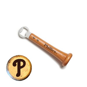 MLB Hardwood Pickoff Bottle Opener, Philadelphia Phillies - 1 of 2