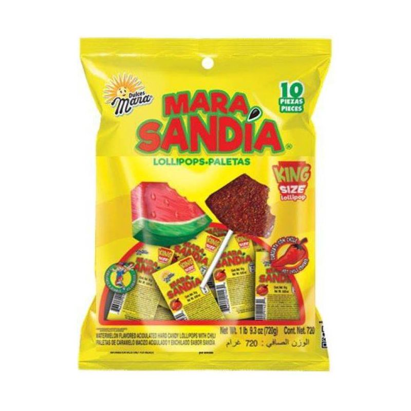 Dulces Mara King Size Sandia Candy Variety Pack -  10ct, 1 of 2