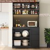 LunaLulinlk 70.9'' Kitchen Pantry Cabinet with Charging Station and LED Light - 3 of 4