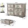 Acekool Dresser Gray, Modern Chest of Drawers, Wide Metal Handle, Bedroom Storage Organizer - 2 of 4