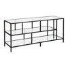 55 Inches Blackened Bronze Metal/Glass TV Stand - Henn&Hart - 2 of 4