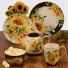 40oz Earthenware Sunflower Fields Teapot - Certified International - 2 of 2