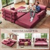 78.7" King Size Convertible Sleeper Sofa Bed With 3 Pillows, High Resilience Memory Foam Removable Folding Sofa Couch, Perfect for Bedroom Living Room - 3 of 4