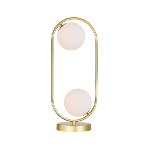 CWI Lighting Celeste 2 Light Lamp With Medallion Gold Finish - 1 of 4