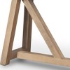 HomeRoots 70" Black and Brown Solid Wood Trestle Console Table - 4 of 4