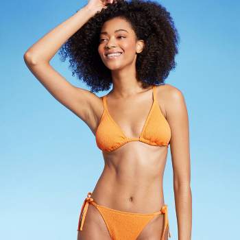 Women's Crepe Triangle Bikini Top - Shade & Shore™ Orange