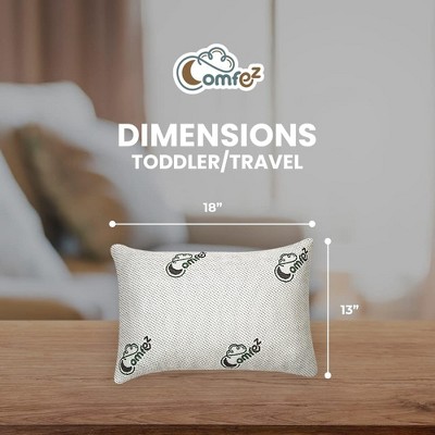 Comfez White Shredded Memory Foam Pillow with Bamboo Cover