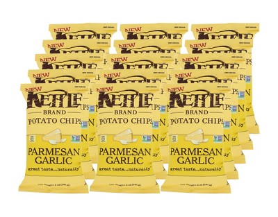 Kettle Brand Parmesan Garlic Potato Chips - Case of 15/5 oz