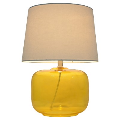 yellow and grey table lamp