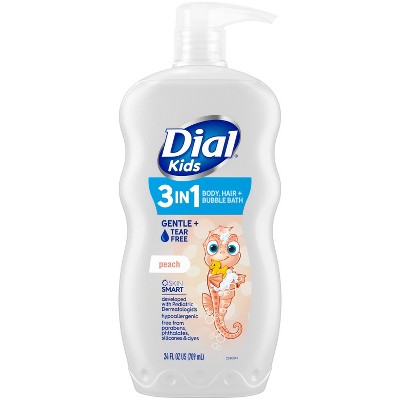 Dial Peach 3-in-1 Body, Hair and Bubble Bath for Kids - 24 fl oz