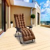 NewHome"67x22 Inch Chaise Lounger Cushion for Recliner, Rocking Chair, Sofa, and Deck Chair - Outdoor Mat"CoffeeGreyPurple&Red - 3 of 4