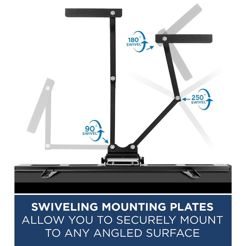 Mount-It! Full Motion Corner TV Mount | Fits Up to VESA 800x400 mm | 132 Lbs. Weight Capacity | Extension Up to 20" | Black, 4 of 9