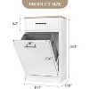 10-Gallon Trash Storage Cabinet with Tilt-Door - 2-Tier MDF Organizer, Fits Standard Trash Cans, Anti-Tip Design for Kitchen/Laundry Room - 2 of 4