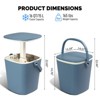 Naysaye Patio End Tables 4Gallon Cooler Table Retractable Lid Built In Bottle Opener for Outdoor Use, Blue, 14.57"*13.39"*22.83" - 3 of 4