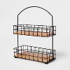 Iron and Mangowood 2-Tier Wire Spice Rack Black - Threshold™ - image 3 of 3