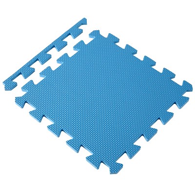 Multicolor Foam Interlocking Puzzle Floor Mat with Borders