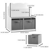 Kids Bookshelf with Chalkboard Side – Bear-Shaped Wooden Bookcase with 3-Tier Storage - 3 of 4