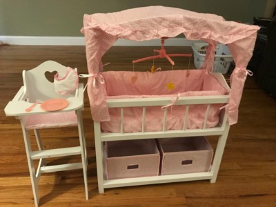 Baby doll outlet crib with canopy