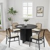 Lirago Arched Leg Round Black Dining Table 42" L x 42" W x 30" H - 4 of 4