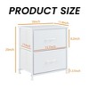 FURNIinspire Vanity Tables Versatile Dresser Chest of Drawers, for Space-Saving Storage in Bedrooms and Living Areas, White, 17.7"*11.8"*20" - 3 of 4