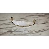 White Porcelain Boat Dish with Gold Edge Classic Touch - 3 of 3