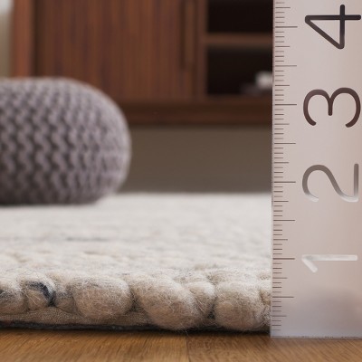 Gray Geometric Flat Woven Wool Runner Rug, 2'3" x 8'