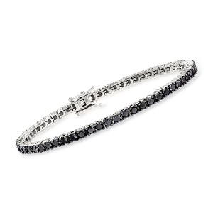 Ross-Simons 5.00 ct. t.w. Black Diamond Tennis Bracelet in Sterling Silver - 1 of 4