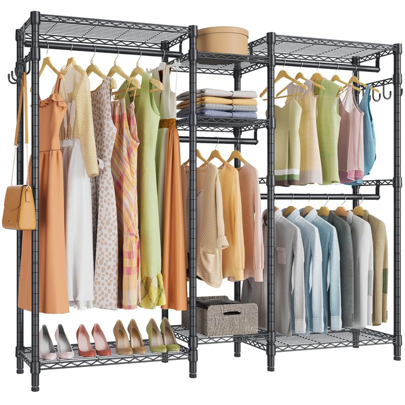 JustRoomy Heavy Duty Clothes Rack Freestanding Wire Garment Rack Closet Wardrobe, Max Load 800 Lbs, 1 of 11