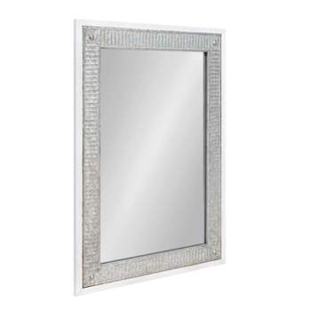 27" x 39" Deely Rectangle Wall Mirror White - Kate & Laurel All Things Decor