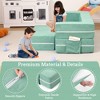 3pcs Kids Couch Toddler Couch, Modular Kids Play Couch for Playroom Convertible Sofa Foam Play Couch, Removable Cover - 4 of 4