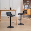 YOUNIKE Bar Stools Set of 2 Modern Counter Height Adjustable Swivel Barstools Armless Leather Bar Chairs 16.93"Wx17.72"Dx(31.1"-40.55")H - 4 of 4